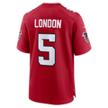 Friene A.Falcons #5 Drake London Red Game Stitched Jerseys
