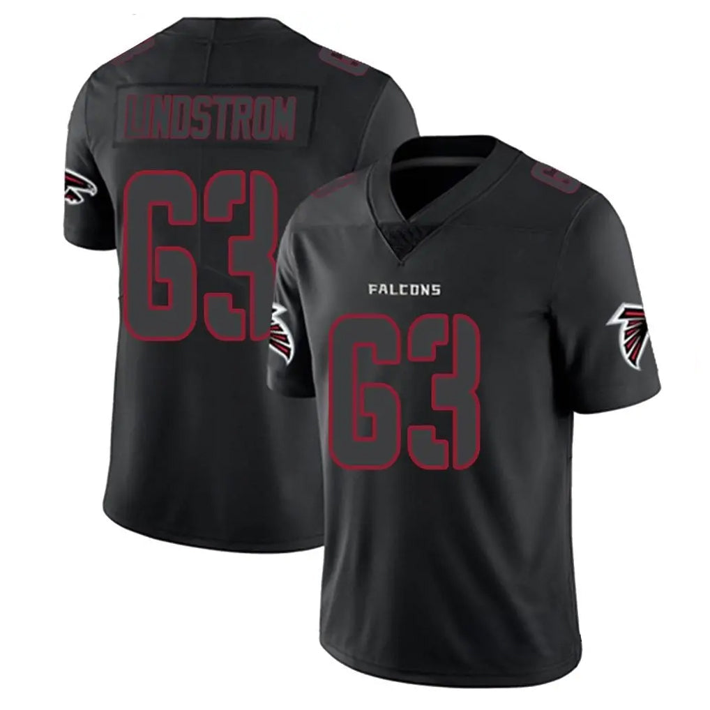 Friene A.Falcons #63 Chris Lindstrom Player Black Impact Limited Game Stitched Jerseys