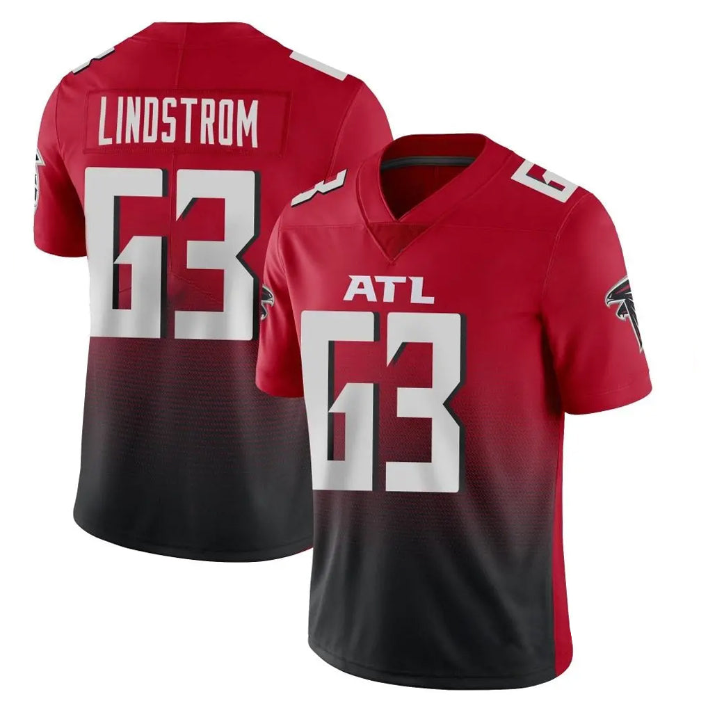 Friene A.Falcons #63 Chris Lindstrom Player Red Vapor Untouchable Limited Home Game Stitched Jerseys