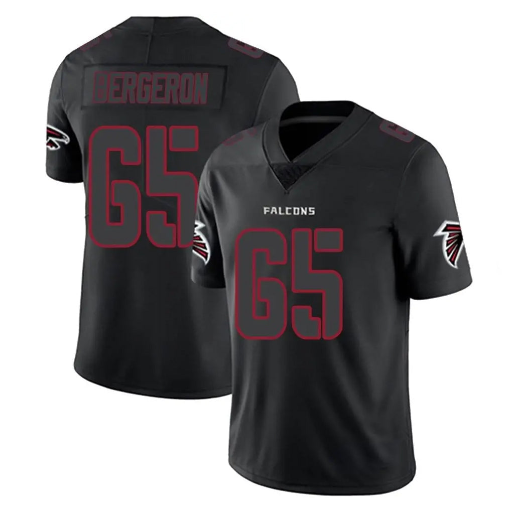 Friene A.Falcons #65 Matthew Bergeron Player Black Impact Limited Game Stitched Jerseys