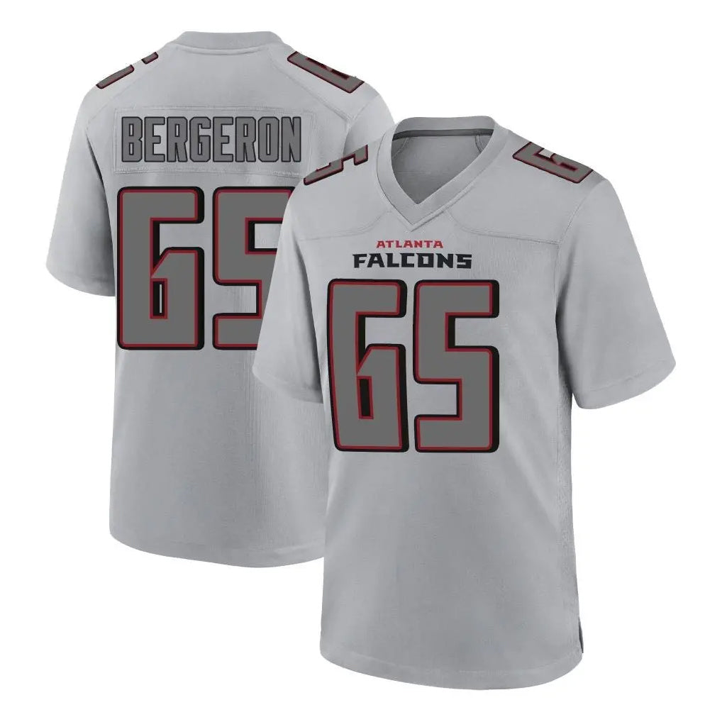 Friene A.Falcons #65 Matthew Bergeron Player Gray Fashion Home Game Stitched Jerseys