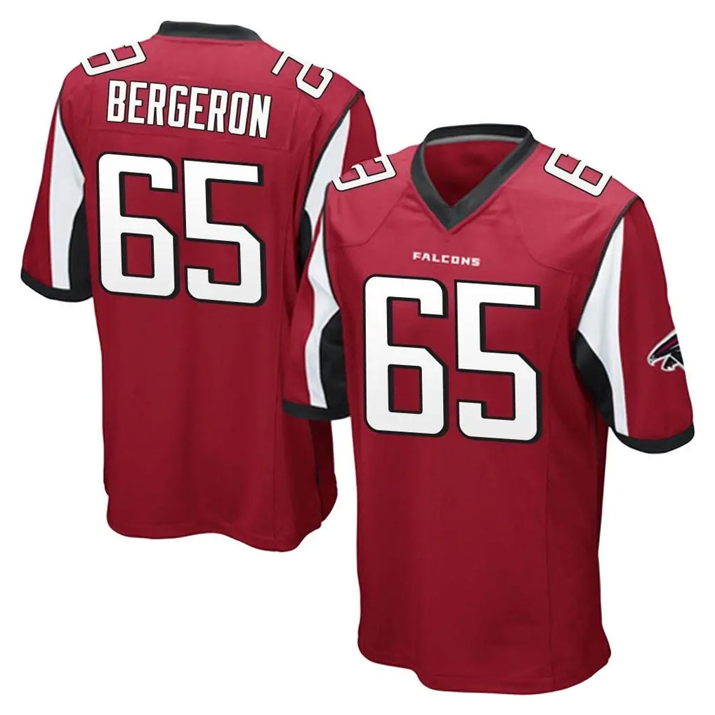 Friene A.Falcons #65 Matthew Bergeron Player Red Color Vapor Home Game Stitched Jerseys