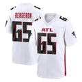Friene A.Falcons #65 Matthew Bergeron Player White Home Game Stitched Jerseys