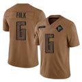 Friene A.Falcons #6 Nick Folk Player Brown Salute To Service Limited Stitched Jerseys