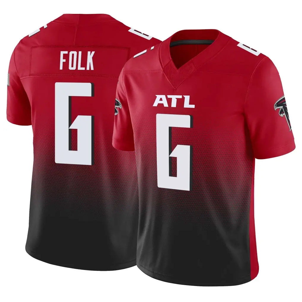 Friene A.Falcons #6 Nick Folk Player Red Vapor F.U.S.E. Limited Home Game Stitched Jerseys