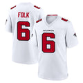 Friene A.Falcons #6 Nick Folk Player White Team Color Home Game Stitched Jerseys