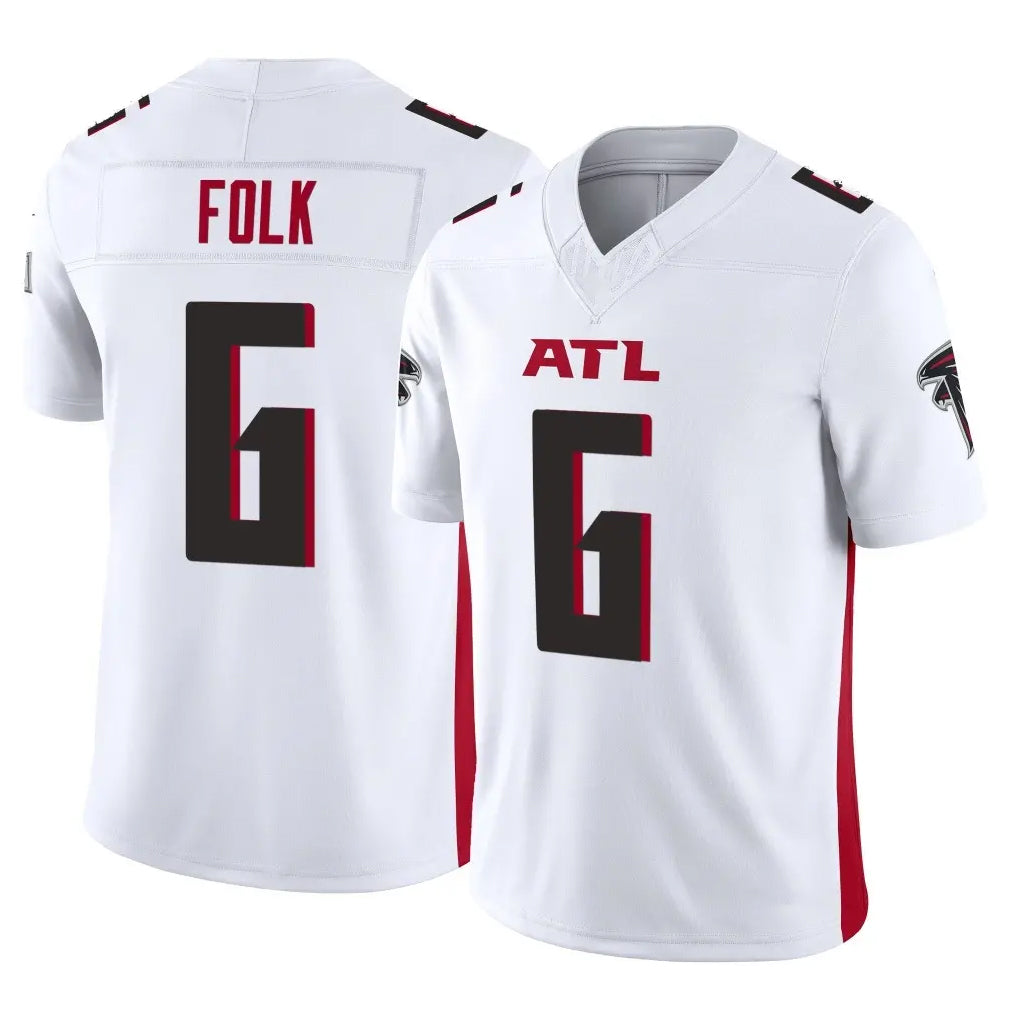 Friene A.Falcons #6 Nick Folk Player White Vapor F.U.S.E. Limited Stitched Jerseys