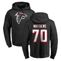 Friene A.Falcons #70 Jake Matthews Player Black Salute to Service Hoodies Stitched Jerseys