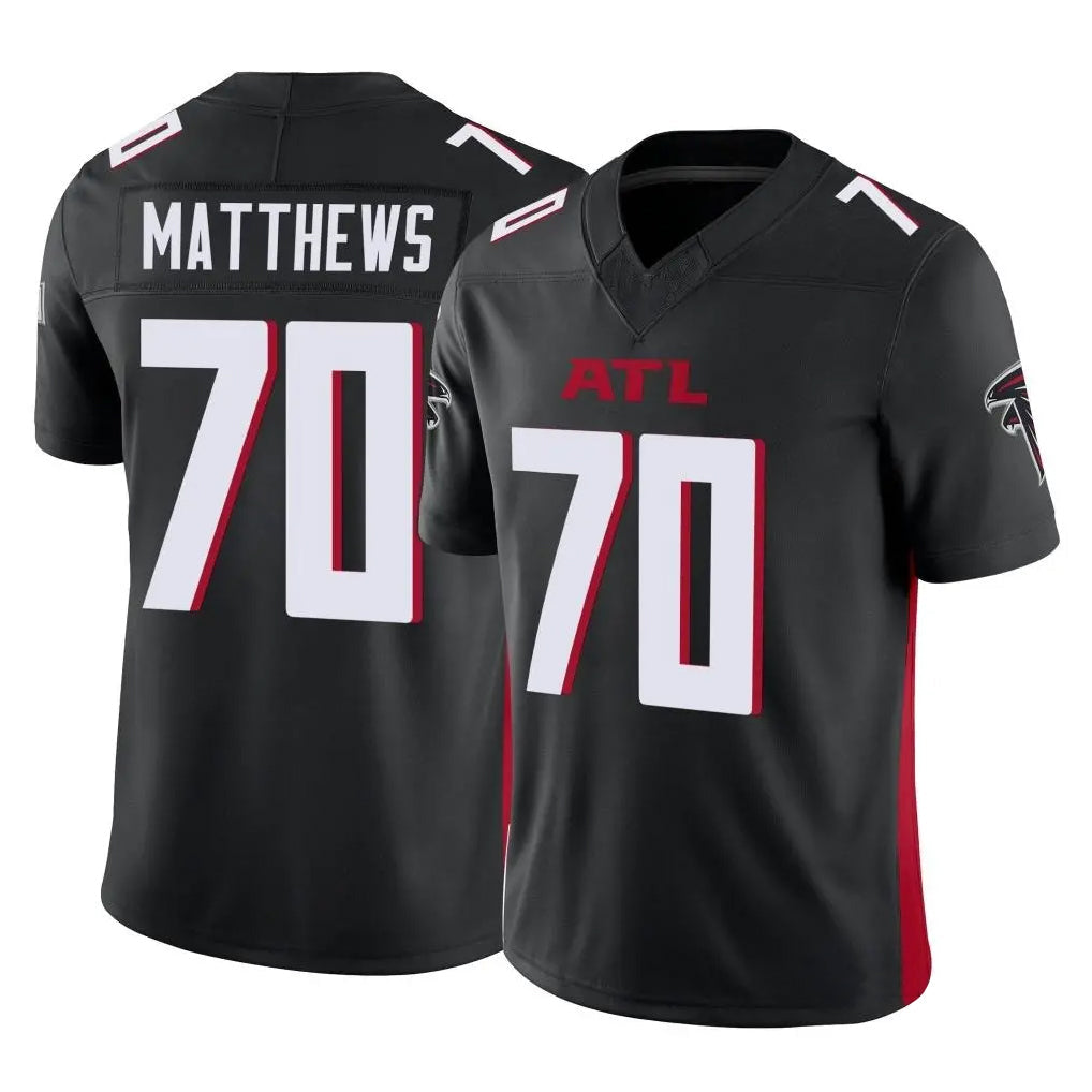 Friene A.Falcons #70 Jake Matthews Player Black Vapor F.U.S.E. Limited Stitched Jerseys
