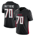 Friene A.Falcons #70 Jake Matthews Player Black Vapor Untouchable Limited Home Game Stitched Jerseys