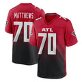 Friene A.Falcons #70 Jake Matthews Player Red Home Game Stitched Jerseys