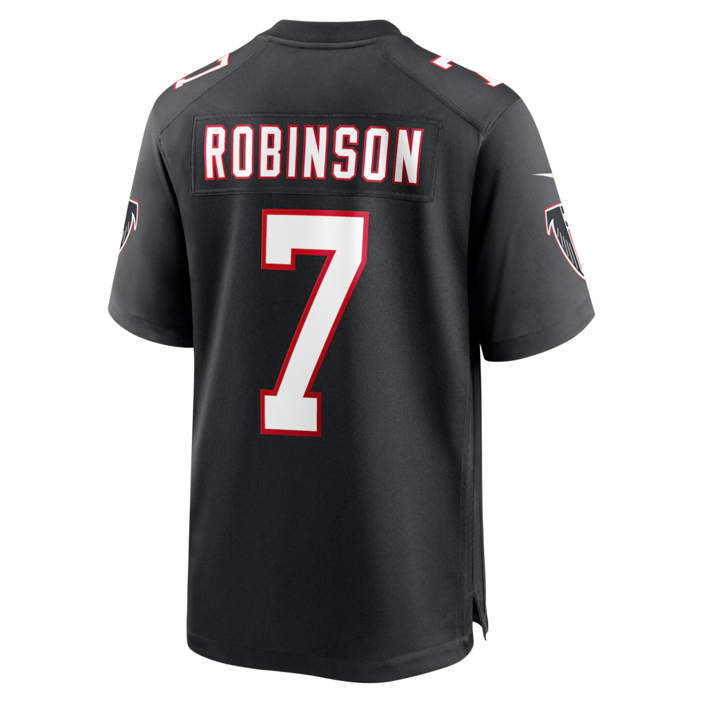 Friene A.Falcons #7 Bijan Robinson Black Throwback Game Stitched Jerseys