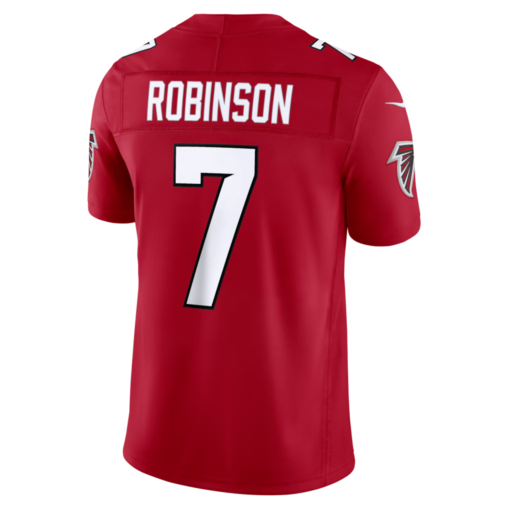 Friene A.Falcons #7 Bijan Robinson Red Vapor F.U.S.E. Limited Stitched Jerseys