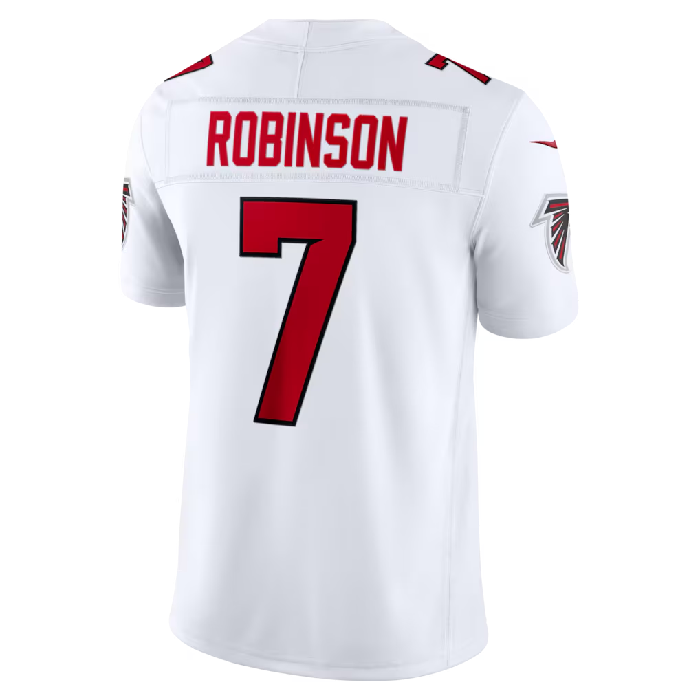Friene A.Falcons #7 Bijan Robinson White Vapor F.U.S.E. Stitched Limited Stadium Jerseys