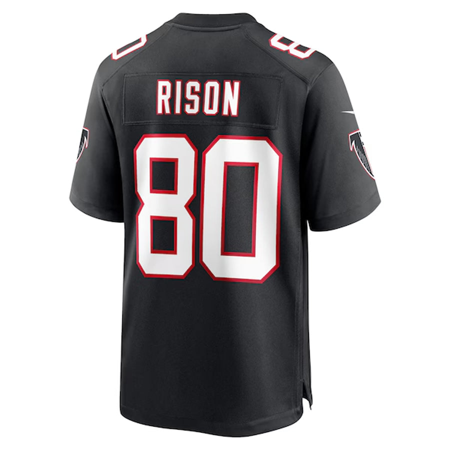 Friene A.Falcons #80 Andre Rison Player Black Throwback Limited Home Game Stitched Jerseys