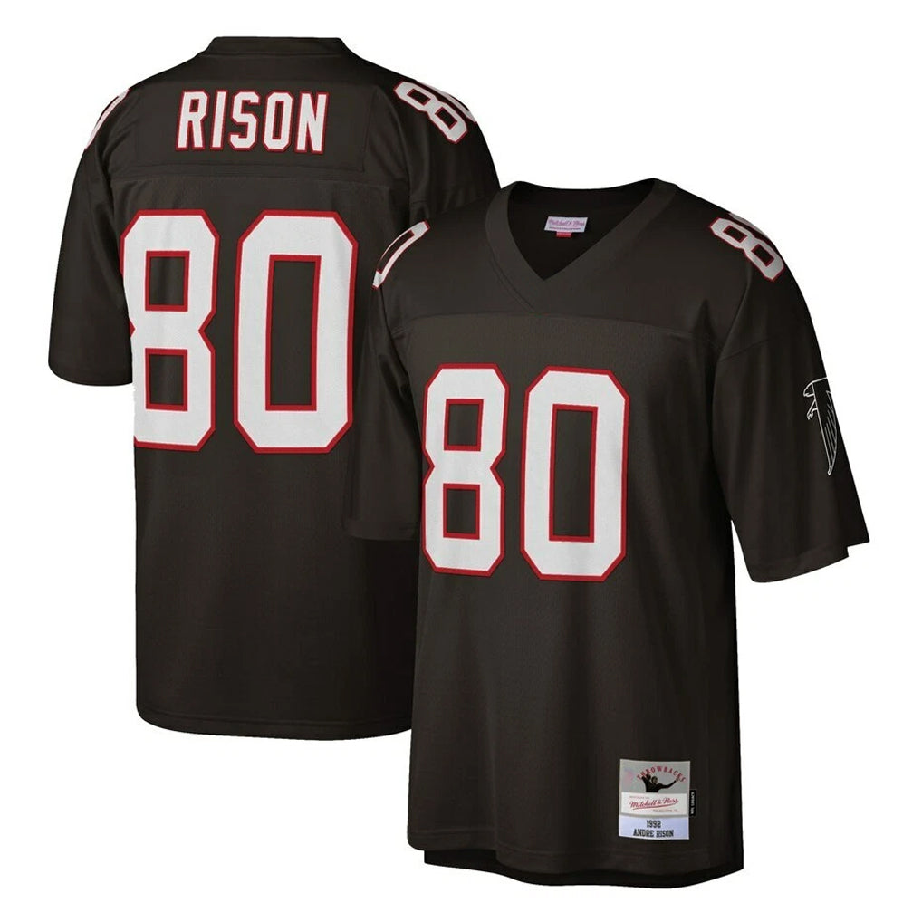 Friene A.Falcons #80 Andre Rison Player Mitchell & Ness Black 1992 Legacy Stitched Jerseys