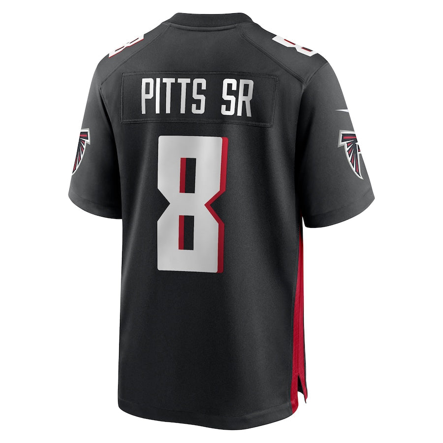 Friene A.Falcons #8 Kyle Pitts Sr. Player Black Home Game Stitched Jerseys