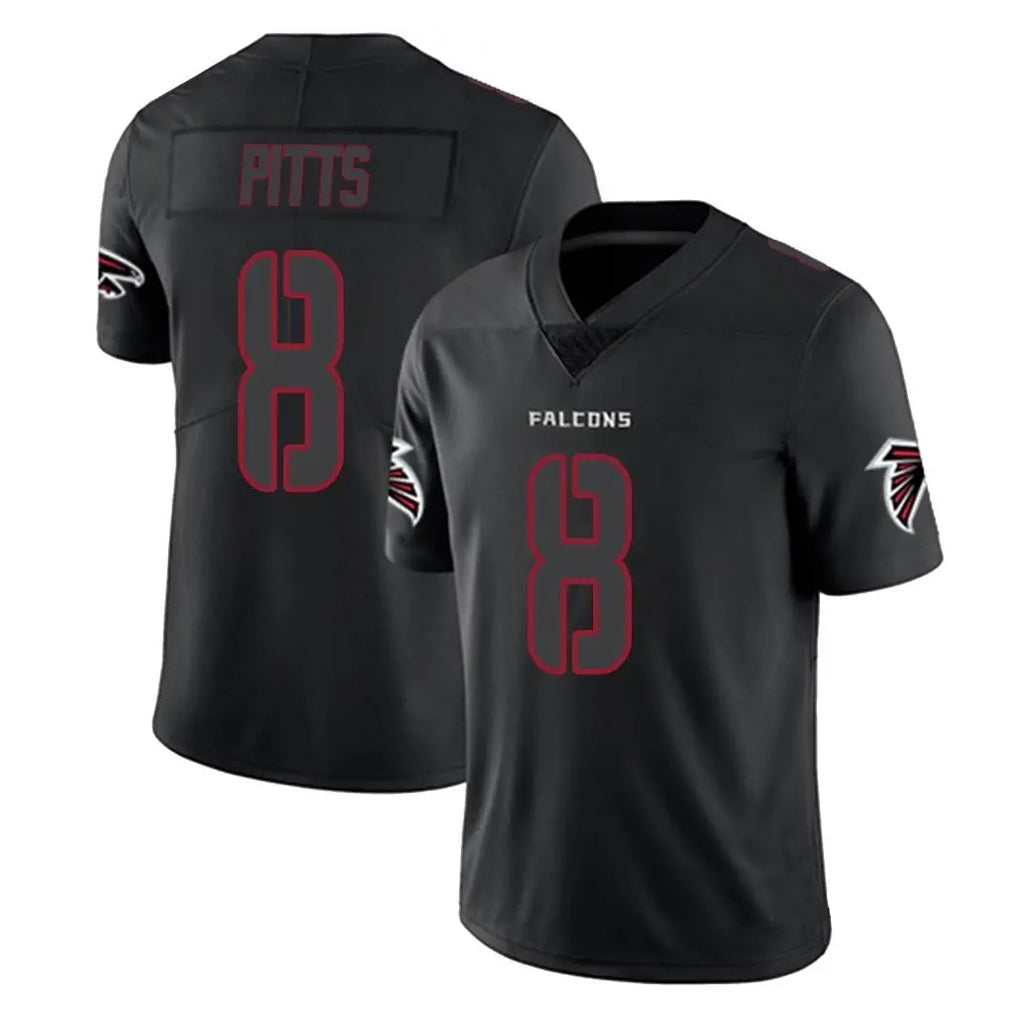 Friene A.Falcons #8 Kyle Pitts Sr. Player Black Impact Limited Game Stitched Jerseys