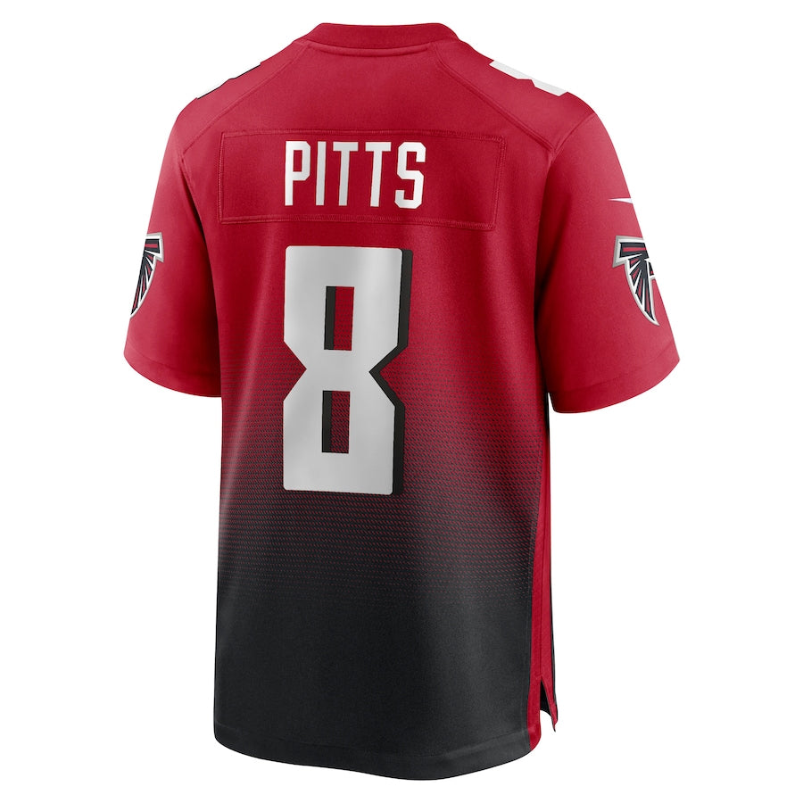 Friene A.Falcons #8 Kyle Pitts Sr. Player Red Home Game Stitched Jerseys