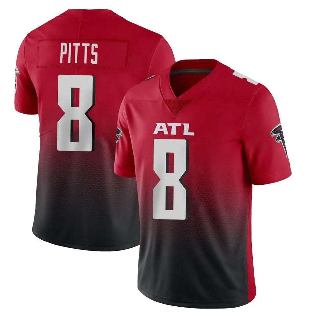 Friene A.Falcons #8 Kyle Pitts Sr. Player Red Vapor Untouchable Limited Home Game Stitched Jerseys