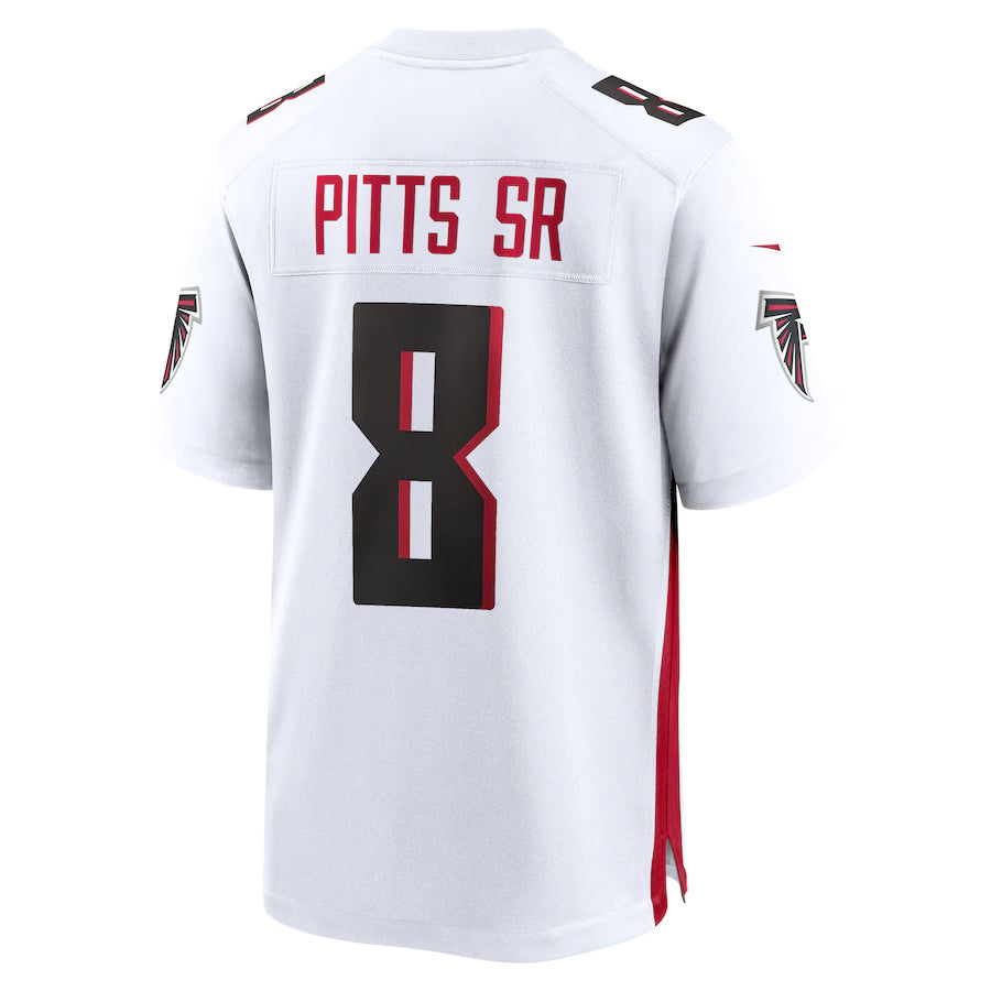 Friene A.Falcons #8 Kyle Pitts Sr. Player White Home Game Stitched Jerseys