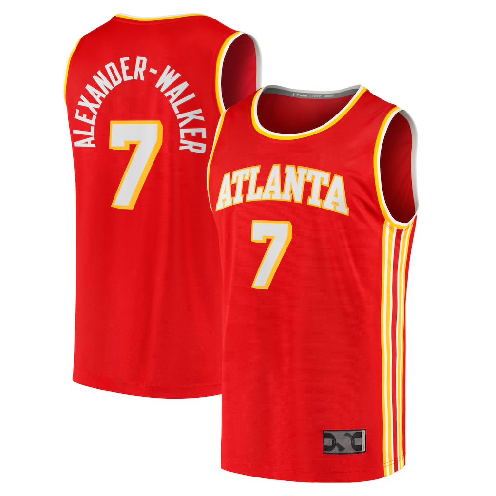 Friene A.Hawks #7 Nickeil Alexander-Walker Red Fast Break Replica Jerseys - Icon Edition