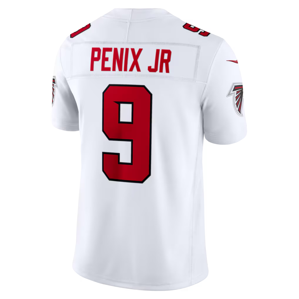 Friene A.tlanta Falcons #9 Michael Penix Jr. White Vapor F.U.S.E. Stitched Limited Jerseys
