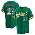 Friene Athletics #21 Tyler Soderstrom Player Kelly Green USA 250 Fourth of July Home Game Stitched Jerseys