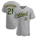 Friene Athletics #21 Tyler Soderstrom player Gray Authentic Road Stitched Jersey