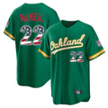 Friene Athletics #22 Jeff McNeil Player Kelly Green USA 250 Fourth of July Home Game Stitched Jerseys