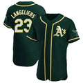 Friene Athletics #23 Shea Langeliers Player Green Authentic Alternate Stitched Jerseys