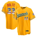 Friene Athletics #33 Henry Bolte Player Gold USA 250 Fourth of July Home Game Stitched Jerseys