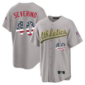 Friene Athletics #40 Luis Severino Player Gray USA 250 Fourth of July Home Game Stitched Jerseys