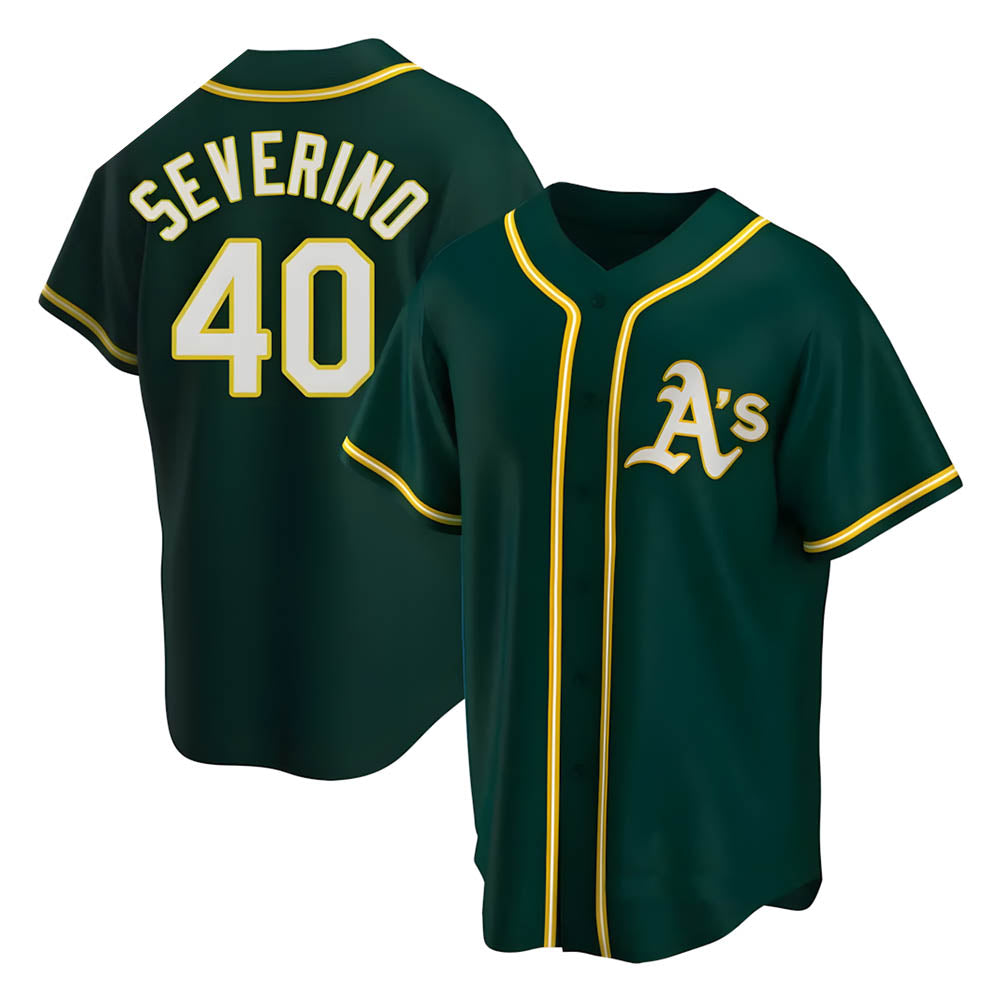Friene Athletics #40 Luis Severino player Green Replica Alternate Stitched Jersey