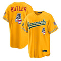 Friene Athletics #4 Lawrence Butler Player Gold USA 250 Fourth of July Home Game Stitched Jerseys