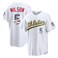 Friene Athletics #5 Jacob Wilson Player White USA 250 Fourth of July Home Game Stitched Jerseys