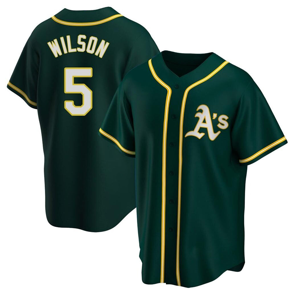 Friene Athletics #5 Jacob Wilson Green Replica Alternate Stitched Jersey