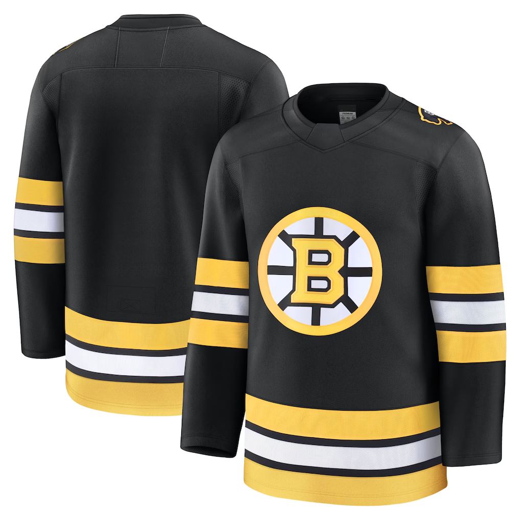 Friene B.Bruins Black Home Premium Stitched Jerseys