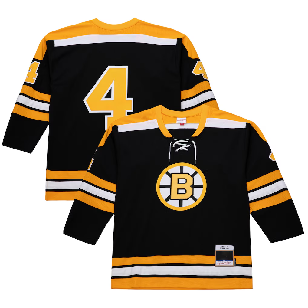 Friene B.Bruins Bobby Orr Black 1971-72 Power Play Stitched Jerseys