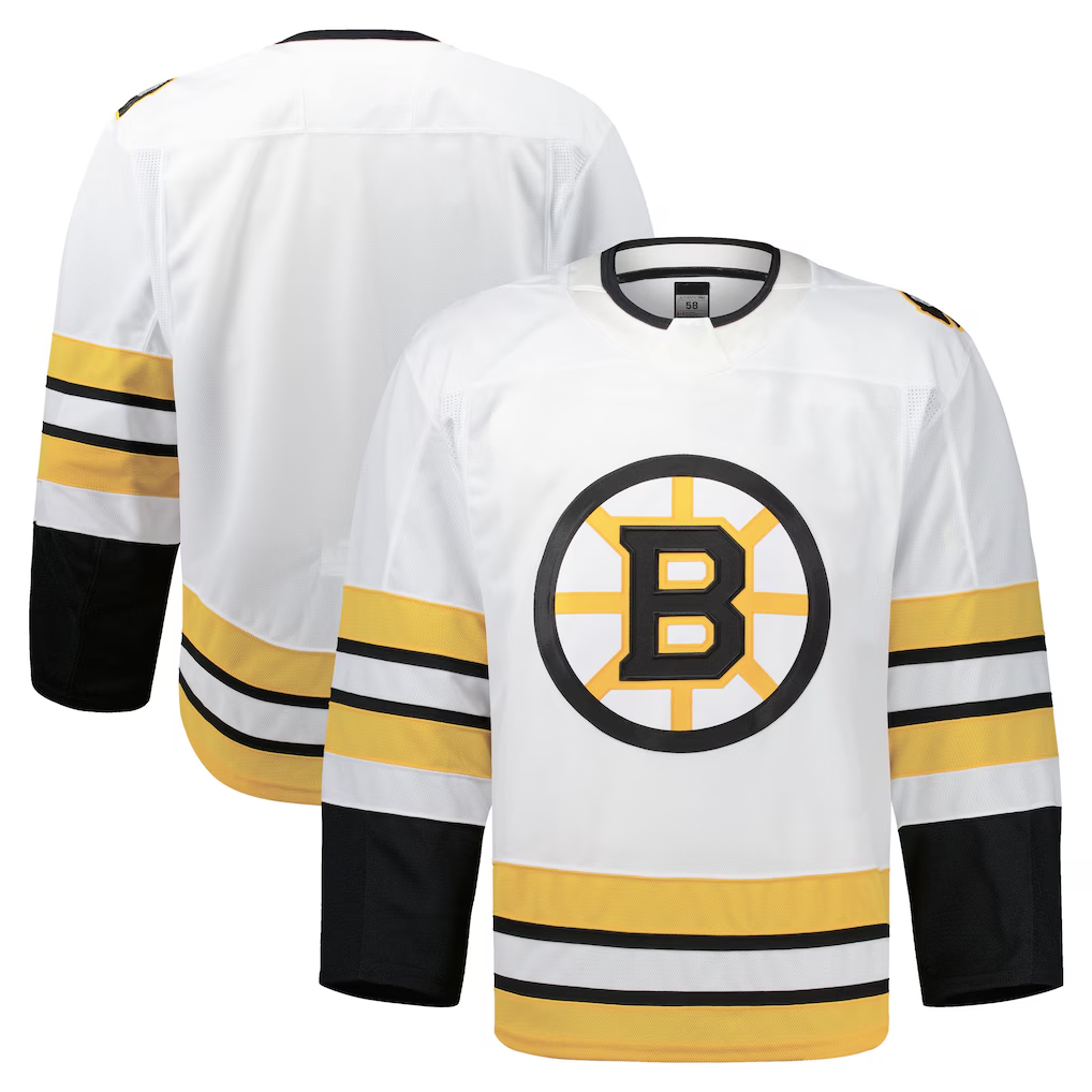 Friene B.Bruins White Away Authentic Pro Stitched Jerseys