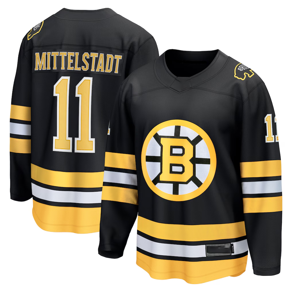 Friene B.Bruins #11 Casey Mittelstadt Black Home Breakaway Player Stitched Jerseys