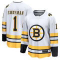 Friene B.Bruins #1 Jeremy Swayman White Away Breakaway Player Stitched Jerseys