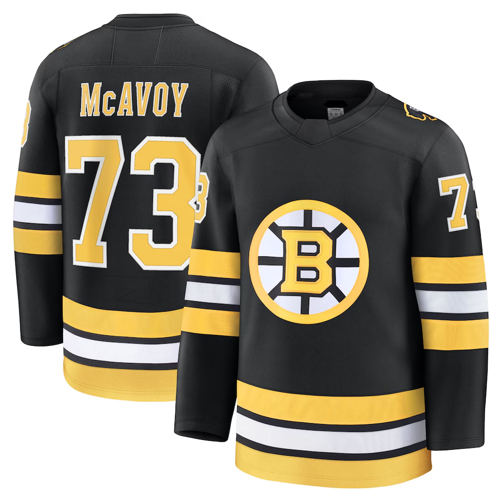 Friene B.Bruins #73 Charlie McAvoy Black Home Premium Player Stitched Jerseys