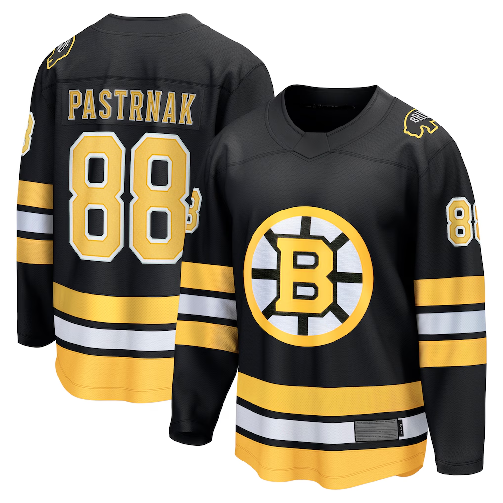 Friene B.Bruins #88 David Pastrnak Black Home Breakaway Player Stitched Jerseys