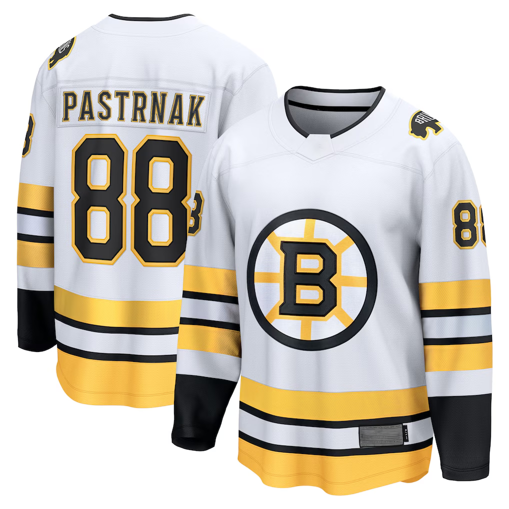 Friene B.Bruins #88 David Pastrnak White Away Breakaway Player Stitched Jerseys