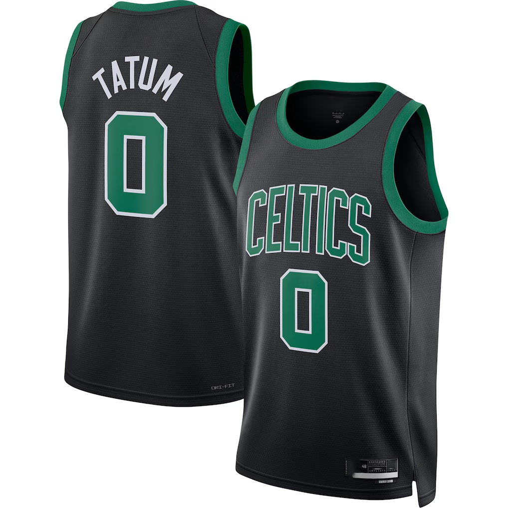 Friene B.Celtics #0 Jayson Tatum  Black Swingman Jerseys - Statement Edition