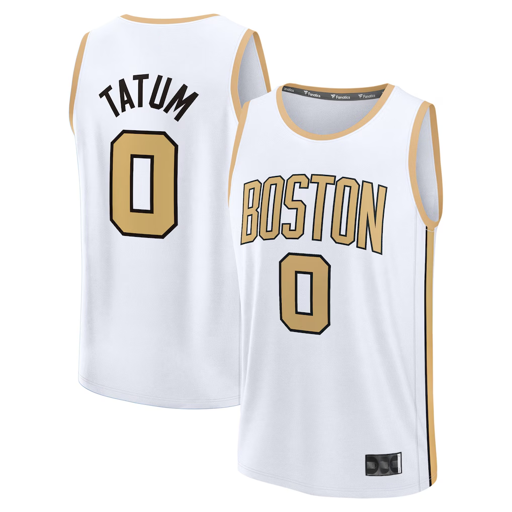 Friene B.Celtics #0 Jayson Tatum White 202526 City Edition Fast Break Jerseys