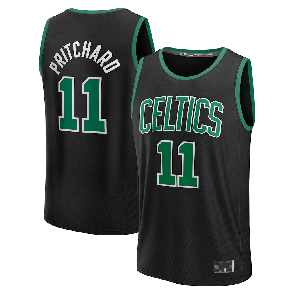 Friene B.Celtics #11 Payton Pritchard Black Fast Break Replica Player Jerseys - Statement Edition
