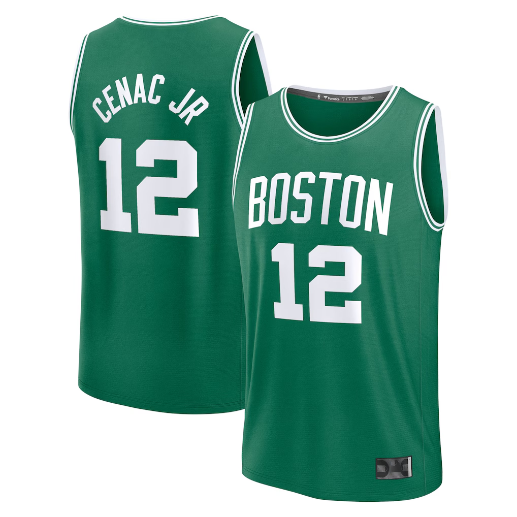 Friene B.Celtics #12 Chris Cenac Jr. Green 2026 Draft First Round Pick Fast Break Jerseys - Icon Edition