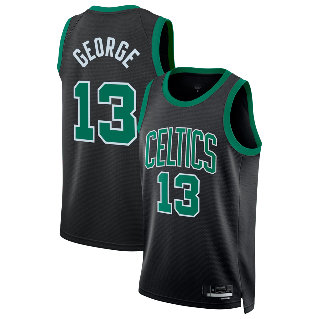 Friene B.Celtics #13 Paul George Black Swingman Jerseys - Statement Edition
